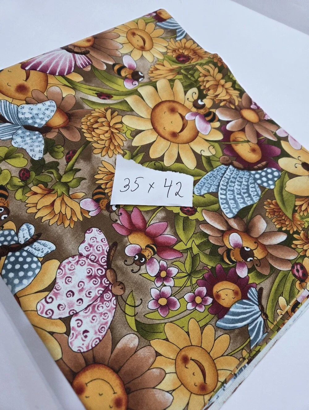 Blank Textiles Sunflower Garden Floral Fabric Panel - Yellow, Green, Blue